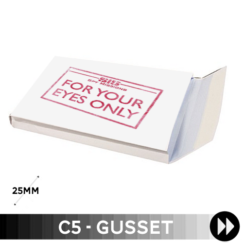 Gusset 162 x 229 x 25mm C5 - Printed 1 Colour